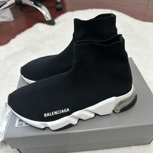 Balenciaga Black and White Sock Sneakers